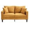 CAVINAS 57" High Resilience 2-seater Sofa, Modern Upholstered Loveseat Sofa, 2 Seat Sofa, Couches for Living Room Bedroom Apartment - 3 of 4