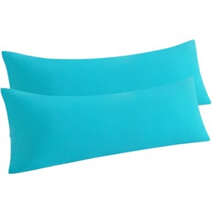2 Pack Brushed Microfiber Body Pillowcases, Super Soft Body Pillow Cover with Envelope Closure - NTBAY - 1 of 4