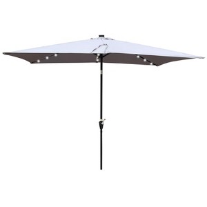 CAVINAS 10x6.5 FT Rectangle Beach Style Patio Umbrella Lights for Evenings, Sandproof Tan Shade for Garden (Base Sold Separately) - 1 of 4