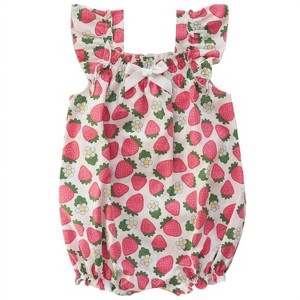Girl ' Strawberry Printed Romper - Petit Confection - 1 of 1