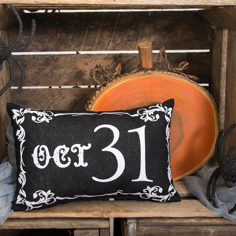 C&F Home 8" x 12" Goth Oct 31 Black Halloween Cotton Printed Petite Pillow, 2 of 6