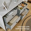 Julia 6-Drawer Upholstered Dresser | ARTFUL LIVING DESIGN-LIGHT GREY - 4 of 4