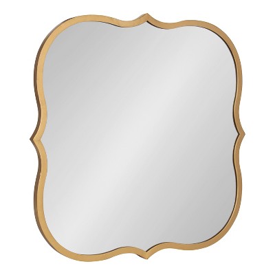 Kate and Laurel Higby Scalloped Metal Scallop Mirror, 21x21, Gold