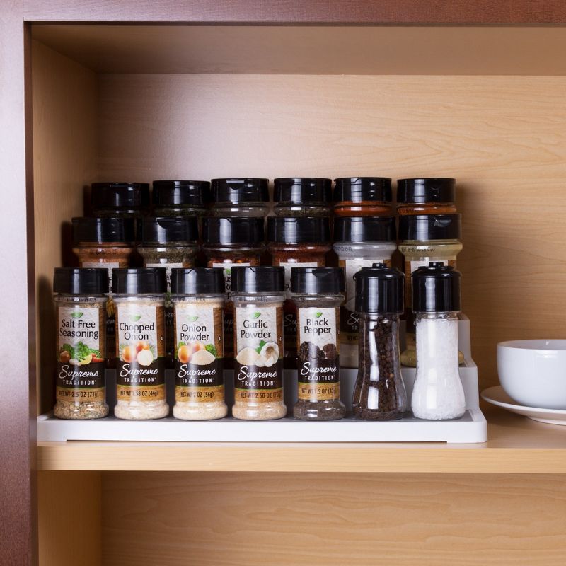 3 Tier Spice Step Shelf- Kitchen Cabinet, Countertop and Pantry Spices and Seasoning Organizer by Lavish Home (Great for Household Organization), 2 of 7