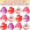 ArtCreativity Valentine's Day Rubber Duckies - 12 Pack, Love Themed Bath Toys - 3 of 4
