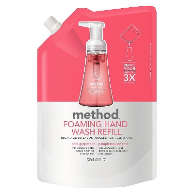 Method Foaming Hand Soap Refill Pink Grapefruit 28oz