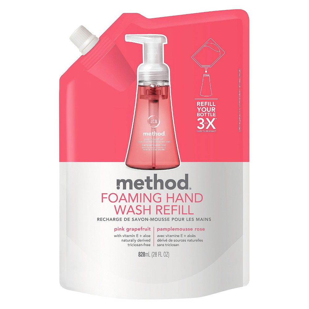 UPC 817939016886 product image for Method Foaming Hand Soap Refill Pink Grapefruit 28oz | upcitemdb.com