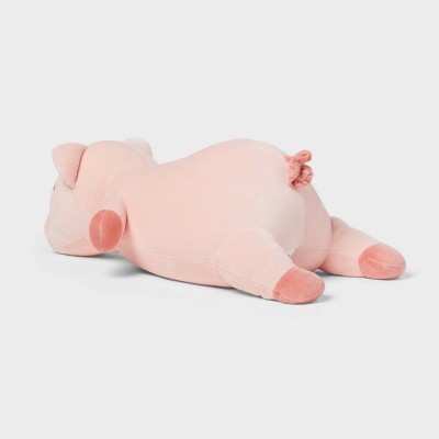 Детские мягкие игрушки Pillowfort Pig Weighted Plush Kids' Throw Pillow Pink — фото 3