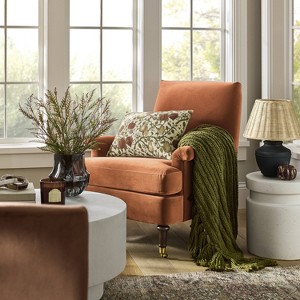 Mercer Rolled Upholstered Armchair with Casters - Threshold™ designed with Studio McGee - 1 of 4