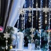 18pcs Crystal Christmas Ornaments Hanging Acrylic Snowflake and Icicle with Drop Pendants for Winter Wonderland Tree Chandelier Decorations Supplies - 2 of 2
