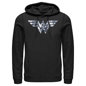 Men's Justice League Blue Tie Dye Logo Pull Over Hoodie - 1 of 3