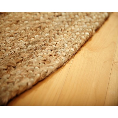 Hand-Braided Eco-Friendly Natural Jute Oval Rug 6' x 9'