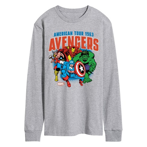 Men's - Marvel - Avengers American Tour Long Sleeve Graphic T-Shirt - image 1 of 3