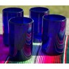 Dos Sueños Mexican Hand Blown Drinking Glasses - Pure Cobalt Design - 14oz - Set of 4 - 3 of 3