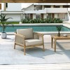 Christopher Knight Home Jackie Patio Acacia Wood Rope Weave Club Chair with Cushions, Teak/Beige - 2 of 4