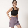 Anna-Kaci Active Women's Front Zip Crop Sports Bra with Scoop Neckline and Wide Shoulder Straps for Medium Support - 3 of 4