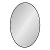Kate and Laurel Zayda Metal Oval Mirror, 24x36, Black - 2 of 4