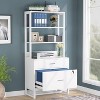 Hommoo Vertical File Cabinet, 2 Drawers Filing Cabinet with Open Shelves - 4 of 4