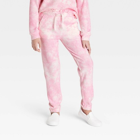 grens BES toediening Girls' Waffle Jogger Pants - Cat & Jack™ Pink Xl : Target