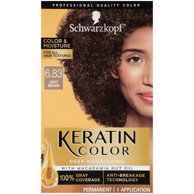 Schwarzkopf Keratin Color Light Brown Permanent Hair Color - 6.2oz