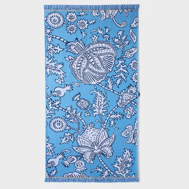 Floral Vines Beach Towel Blue - Roller Rabbit x Target
