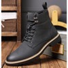 Santimon Men's Leather Lace Up Ankle Work Boots Non-Slip Hiking Boot Grey - 2 of 4
