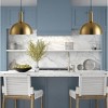 Dewdrop Single Light Gold Dome Pendant, Modern Hanging Ceiling Lamp for Kitchen Island Living Room - 3 of 4