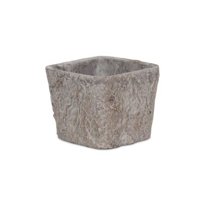 Cheung's Eliza Square Smooth Cement Tapered Pot - Small
