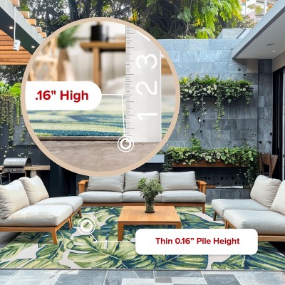 9' x 12' Multicolor Floral Synthetic Indoor/Outdoor Area Rug