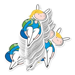 Adventure Time Fionna Sitting 100ct Vinyl Large Deluxe Stickers Variety Pack - 1 of 4