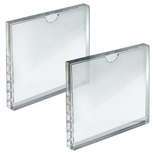 Azar Displays Clear Block Slide-In Sign Holder Frame - 1 of 4