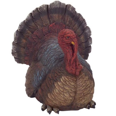 Melrose 8" Harvest Turkey Thanksgiving Figure Decoration - Brown/Red