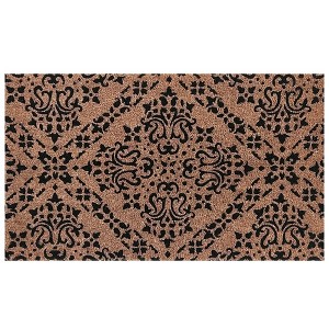 Briarwood Lane Everyday Coir Doormat 30x18 Black Damask Coir Doormat - 1 of 3