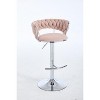 CAVINAS Set of 2 Adjustable Swivel Bar Stools,Velvet Counter Stools with Chrome Footrest & Chrome Base,Bar Chairs for Home Pub & Kitchen Island - 4 of 4