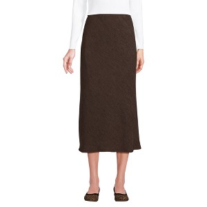Lands' End Women's Crinkle Midi Skirt - 1 of 4