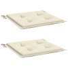 vidaXL Chair Cushion Set of 2 Cream Oxford fabric (100% polyester) - 3 of 4