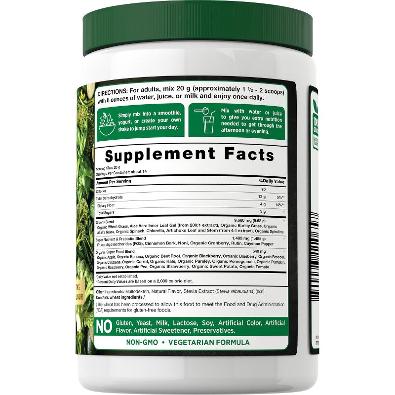 Nature's Truth Daily Super Greens Powder | 9.88 oz, 2 of 4