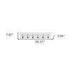 HomeRoots 39" Classic White Wood Six Hook Hanging Coat Rack - 3 of 4