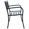 vidaXL Patio Bench Black 47.2 in. Steel - 3 of 4