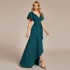 Ever-Pretty Ruffle Sleeves V Neck High Low Evening Dress - image 4 of 4