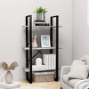 vidaXL Engineered Wood Storage Shelf, Freestanding Scandinavian Style Metal Shelves - 2 of 4