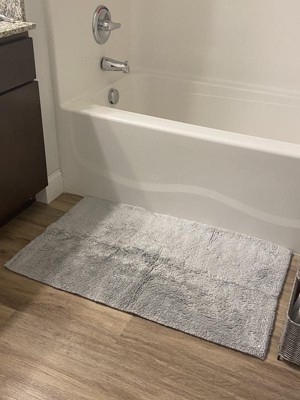 Shop Feather Touch Reversible Bath Rug Grey, Bath Rugs