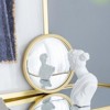 FONTOI 10 Inch Round Circle Mirror with Convex Feature for Living Room Bedroom Vanity Entryway Hallway Enhancing Wall Decor and Style, Gold - 2 of 4