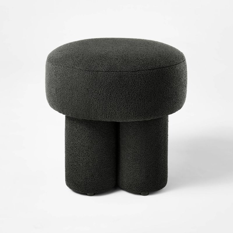 Boucle Fully Upholstered Accent Ottoman Stool - Threshold™, 4 of 9