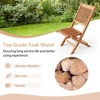 Tangkula Teak Wood Outdoor Chair Folding Portable Patio Chair w/ Slatted Seat & Back - 3 of 4