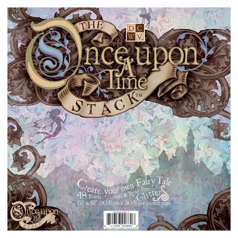 DCWV Single-Sided Cardstock Stack 12"X12" 48/Pkg-Once Upon A Time, 24 Designs/2 Each, 1 of 3