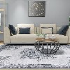 Distressed Medallion Traditional Border Indoor Area Rug or Runner Rug by Blue Nile Mills - 2 of 4