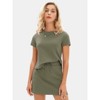 EXLURA Womens Casual Summer 2 Piece Short Skirt Sets Short Sleeve Tshirt And Tennis Skort Dressy Cotton Matching Sweatsuits - 2 of 4