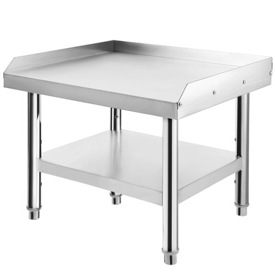 Commercial Stainless Steel Equipment Stand | 24x28x24 Inches | 1000Lb Capacity | Adjustable Legs | 2" Spill Containment