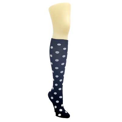 black with gray dots
